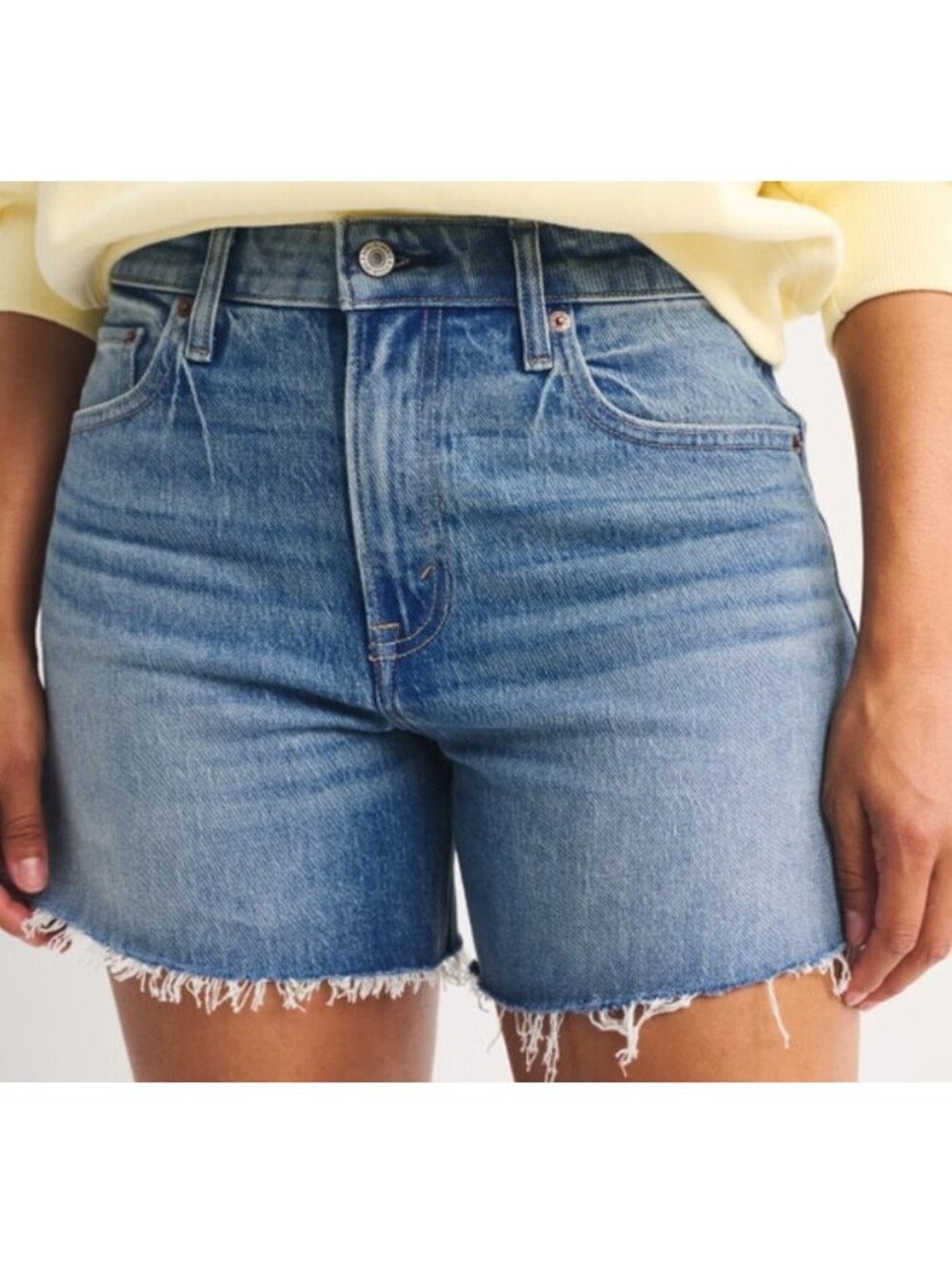 Abercrombie & Fitch Curve Love High Rise Dad Shorts- Women's 33 NWT